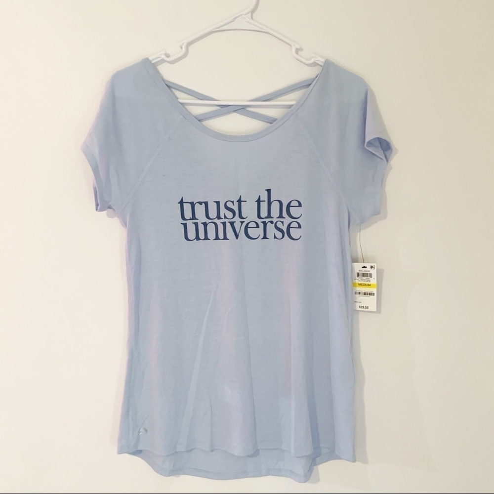 Ideology blue tee NWT MEDIUM